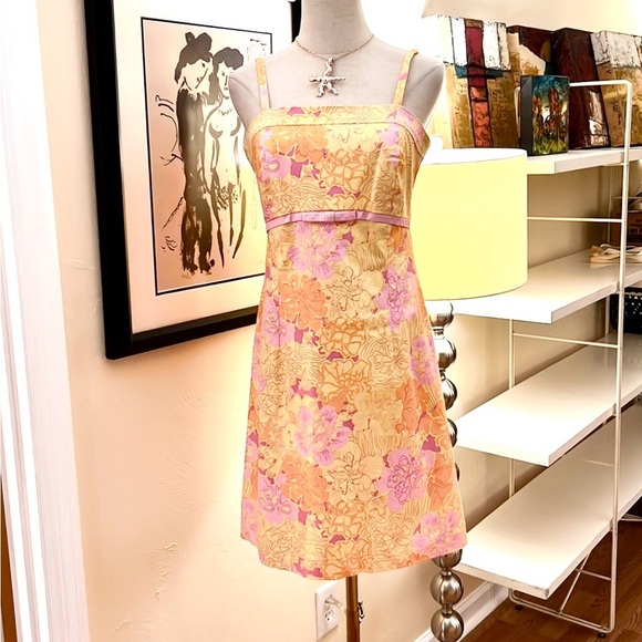 VTG KEY WEST,Floral Dress, WOW,Lined Cotton & Spandex,Excellent Condition,Size 6 - Picture 1 of 11